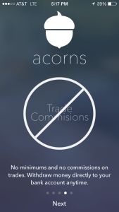 Acorns no commissions ever